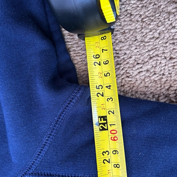 Land’s End‎ Serious Sweats Men’s Blue Button Mock Neck Long Sleeve Shirt Mens L - Picture 6 of 7